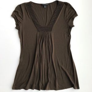 Banana Republic Blouse T with Knitted Collar, XS